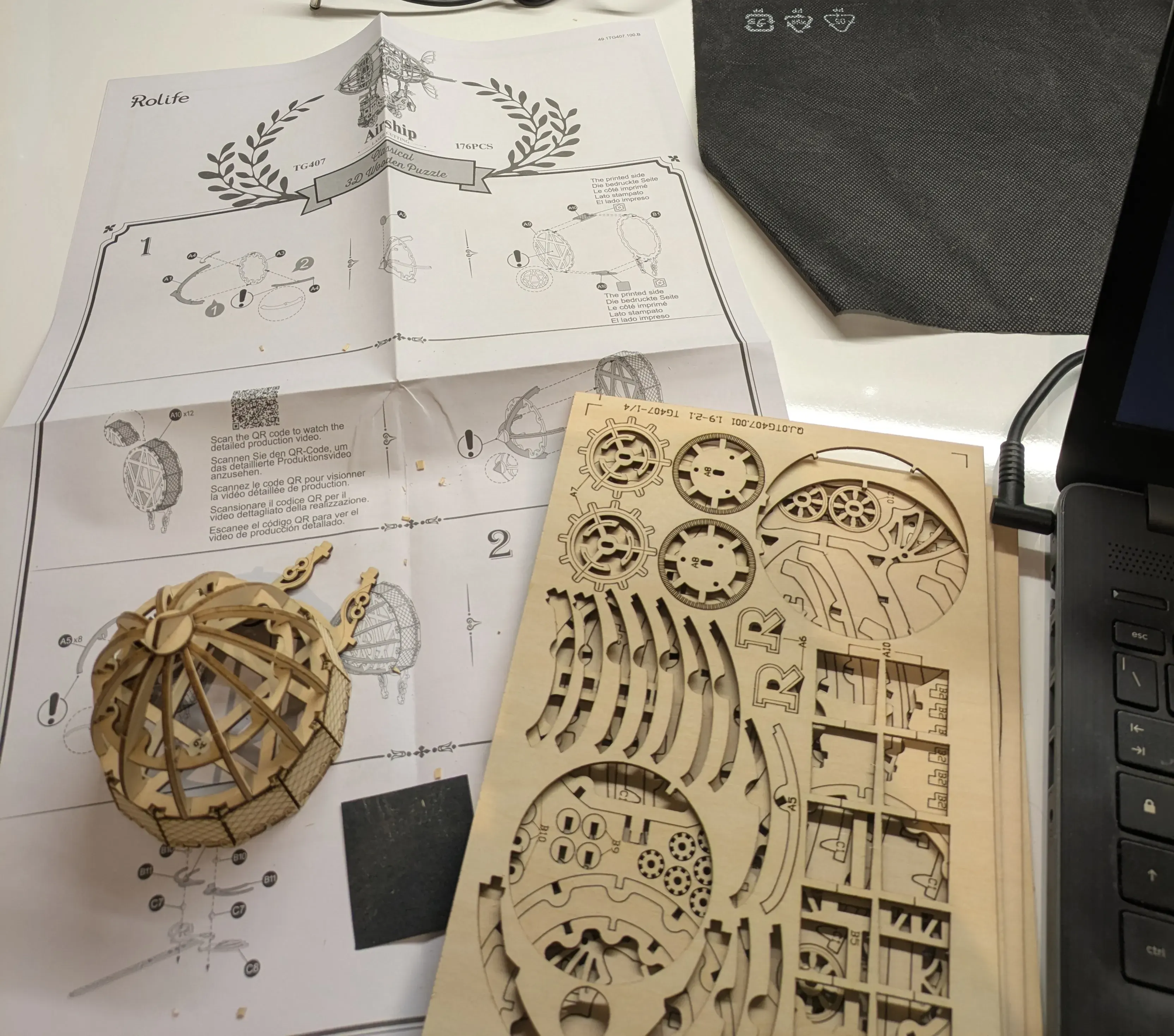 Parte frontale del dirigibile