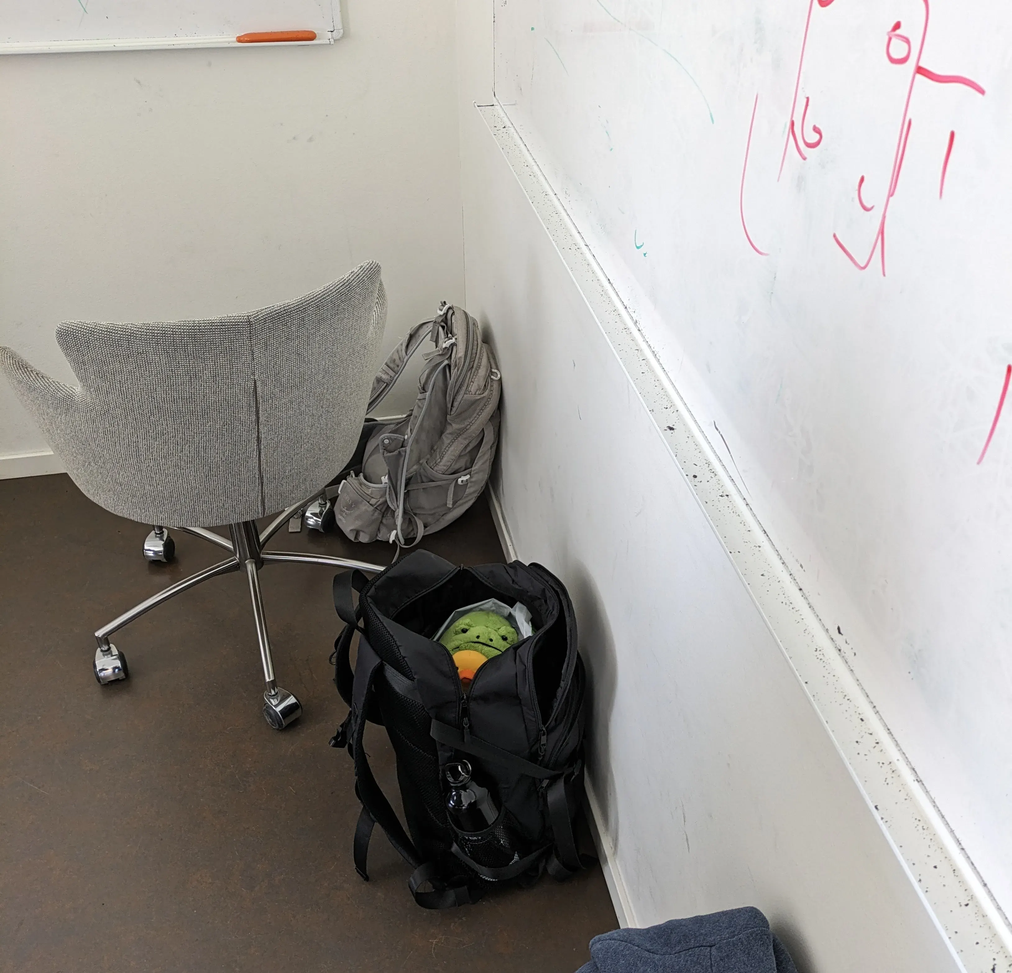 Robert si infiltra clandestinamente alla riunione nascondendosi nel mio zaino