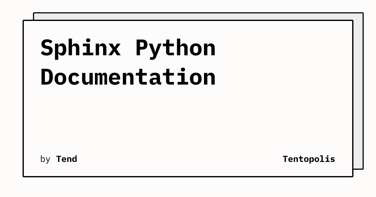 Sphinx Python Documentation